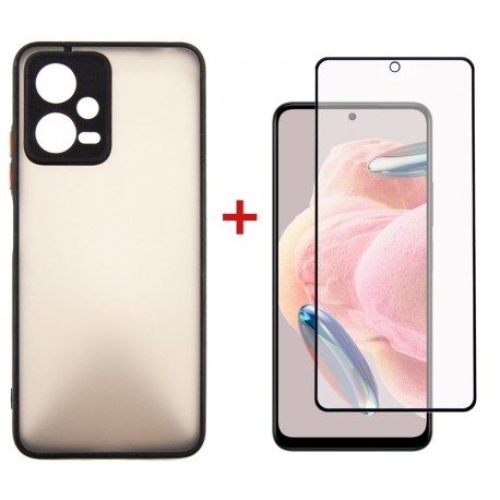 Комплект для Xiaomi Redmi Note 12 5g панель + скло DENGOS (Black) (DG-KM-28)