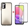 Комплект для Samsung Galaxy A03s панель + скло DENGOS (Black) (DG-KM-24)