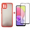Комплект для Samsung Galaxy A03 панель + скло DENGOS (Red) (DG-KM-23)