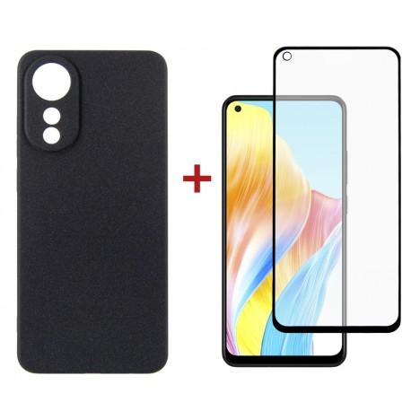 Комплект для OPPO A78 4g панель + скло DENGOS (Black) (DG-KM-03)