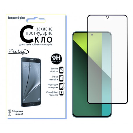 Защитное стекло Fine Line Full Glue для Xiaomi Redmi Note 13 Pro 5G (Black)