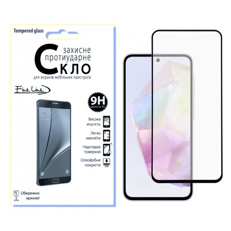 Захисне скло Fine Line Full Glue для Samsung Galaxy A35 5G (Black)