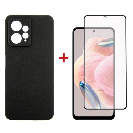 Комплект для Xiaomi Redmi Note 12 4G панель + скло DENGOS (Black) (DG-KM-44)
