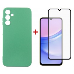 Комплект для Samsung Galaxy A15 панель + скло DENGOS (Mint) (DG-KM-59)