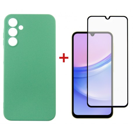 Комплект для Samsung Galaxy A25 5G панель + скло DENGOS (Mint) (DG-KM-60)