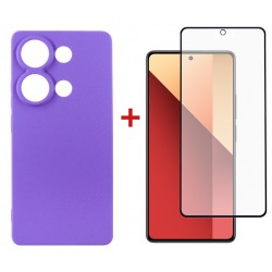 Комплект для Xiaomi Redmi Note 13 Pro 4G панель + скло DENGOS (Purple) (DG-KM-64)
