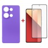 Комплект для Xiaomi Redmi Note 13 Pro 4G панель + скло DENGOS (Purple) (DG-KM-64)