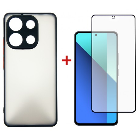 Комплект для Xiaomi Redmi Note 13 4g панель + скло DENGOS (Black) (DG-KM-66)