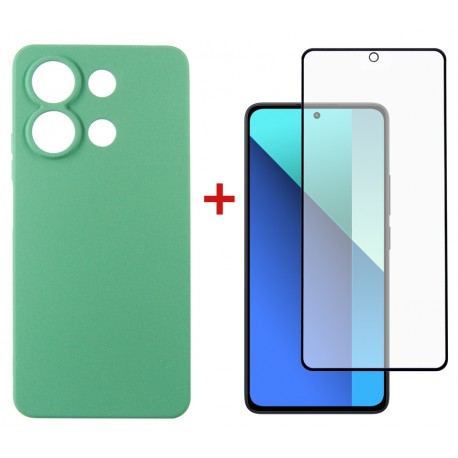 Комплект для Xiaomi Redmi Note 13 4G панель + скло DENGOS (Mint) (DG-KM-62)