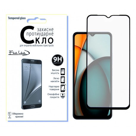 Защитное стекло Fine Line Full Glue для Xiaomi Redmi A3 (Black)