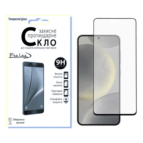 Захисне скло Fine Line Full Glue для Samsung Galaxy S24 (Black)