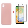 Комплект для Samsung Galaxy A04e панель + скло DENGOS (Pink) (DG-KM-76)