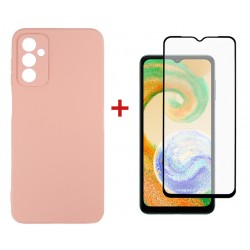 Комплект для Samsung Galaxy A04s панель + скло DENGOS (Pink) (DG-KM-77)