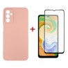 Комплект для Samsung Galaxy A04s панель + скло DENGOS (Pink) (DG-KM-77)
