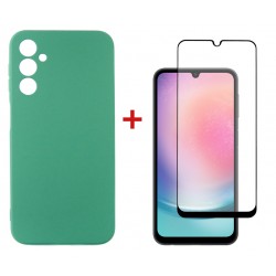 Комплект для Samsung Galaxy A24 5G панель + скло DENGOS (Mint) (DG-KM-79)