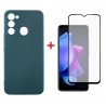 Комплект для Tecno Spark Go 2022 панель + скло DENGOS (Green) (DG-KM-87)