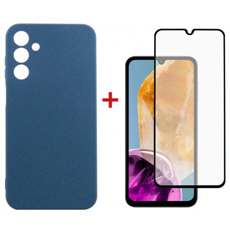 Комплект для Samsung Galaxy M15 5G панель + скло DENGOS (Blue) (DG-KM-89)