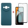 Комплект для Xiaomi Redmi A3 панель + скло DENGOS (Green) (DG-KM-90)