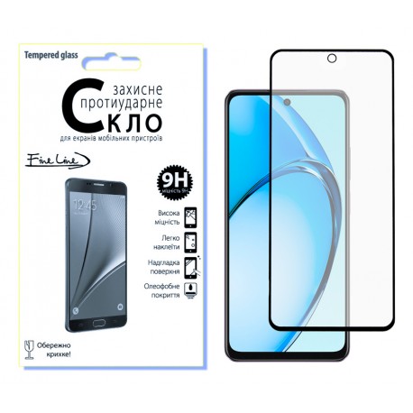 Защитное стекло Fine Line Full Glue для OPPO A60 (Black)