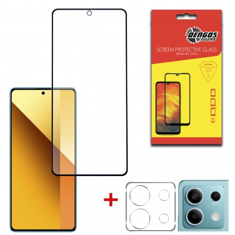 Комплект захисного скла DENGOS для екрану та блоку камер Xiaomi Redmi Note 13 5G (DG-TGSCP-02)