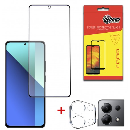 Комплект захисного скла DENGOS для екрану та блоку камер Xiaomi Redmi Note 13 4G (DG-TGSCP-01)