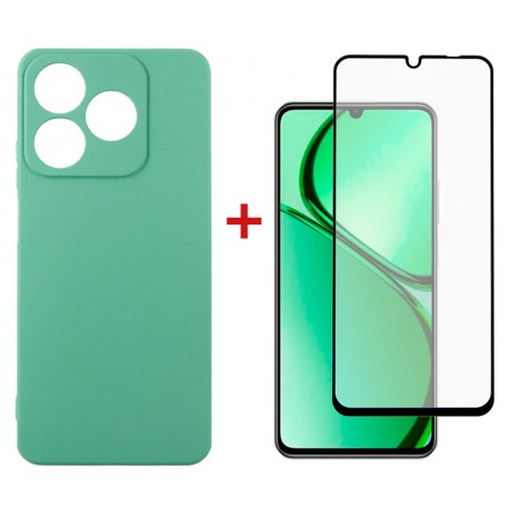 Комплект для Realme C63 панель Soft + скло DENGOS (Mint) (DG-KM-106)