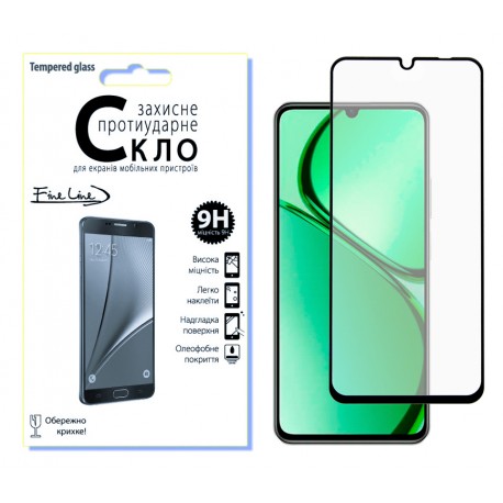 Защитное стекло Fine Line Full Glue для Realme C63 (Black)