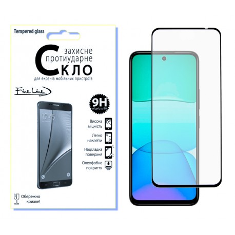 Захисне скло Fine Line Full Glue для Xiaomi Redmi 13 4G (Black)