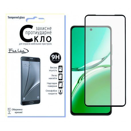 Захисне скло Fine Line Full Glue для OPPO Reno 12F 4G (Black)