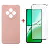 Комплект для OPPO Reno 12F/FS панель Soft + скло DENGOS (Pink) (DG-KM-116)