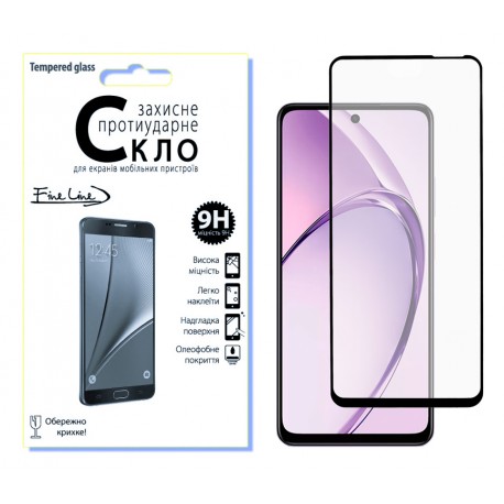Защитное стекло Fine Line Full Glue для OPPO A3X (Black)