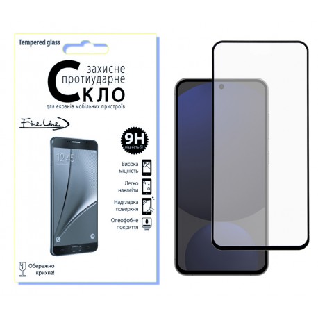 Защитное стекло Fine Line Full Glue для Samsung Galaxy S24 FE (Black)