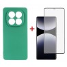 Комплект для Xiaomi Redmi Note 14 Pro панель Soft + скло DENGOS (Mint) (DG-KM-132)