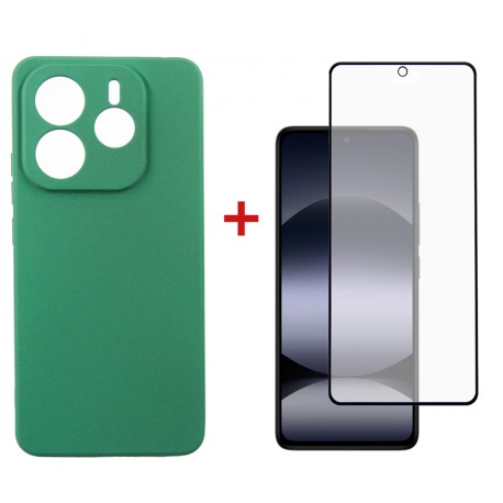 Комплект для Xiaomi Redmi Note 14 5G панель Soft + скло DENGOS (Mint) (DG-KM-131)