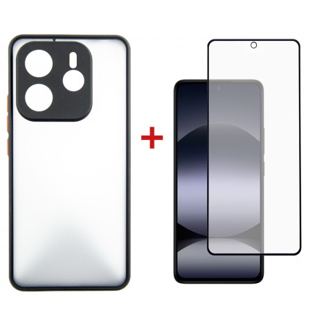 Комплект для Xiaomi Redmi Note 14 5G панель + скло DENGOS (Black) (DG-KM-127)