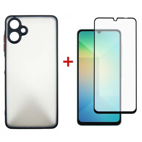 Комплект для Samsung Galaxy A06 панель + скло DENGOS (Black) (DG-KM-126)