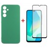 Комплект для Samsung Galaxy A16 панель Soft + скло DENGOS (Mint) (DG-KM-134)