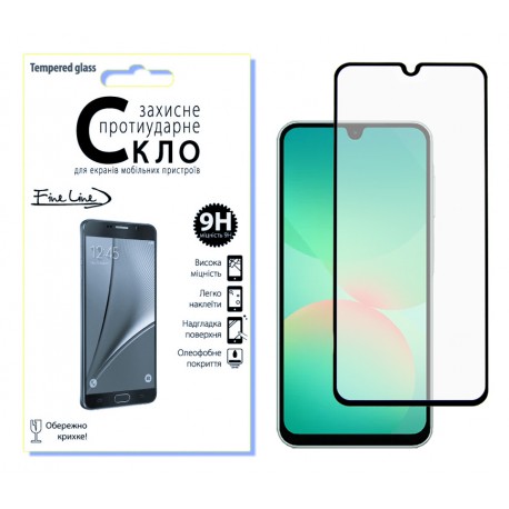 Захисне скло Fine Line Full Glue для Samsung Galaxy A26 (Black)