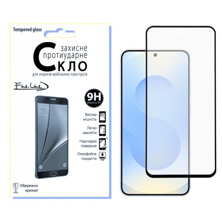 Защитное стекло Fine Line Full Glue для Samsung Galaxy S25 Plus (Black)