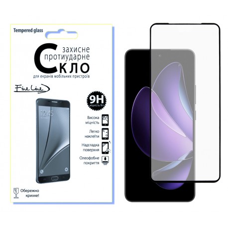 Захисне скло Fine Line Full Glue для OPPO Reno13 F (Black)