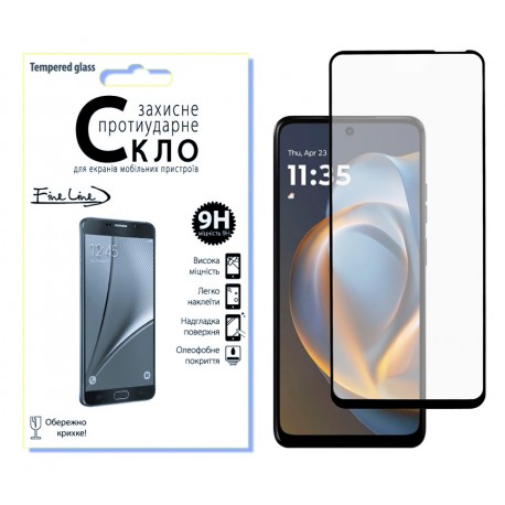 Захисне скло Fine Line Full Glue для Motorola G05 (Black)