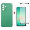 Комплект для Samsung Galaxy A26 панель Soft + скло DENGOS (Mint) (DG-KM-139)