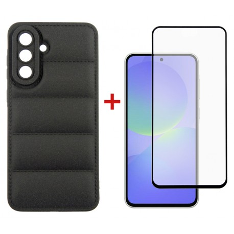 Комплект для Samsung Galaxy A36 5G панель Soft + скло DENGOS (Black) (DG-KM-140)