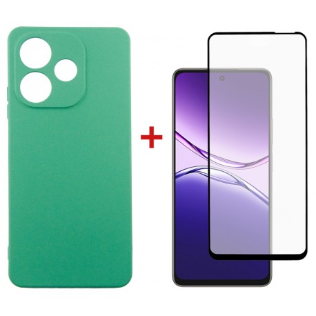 Комплект для Oppo A5 Pro панель Soft + скло DENGOS (Mint) (DG-KM-153)