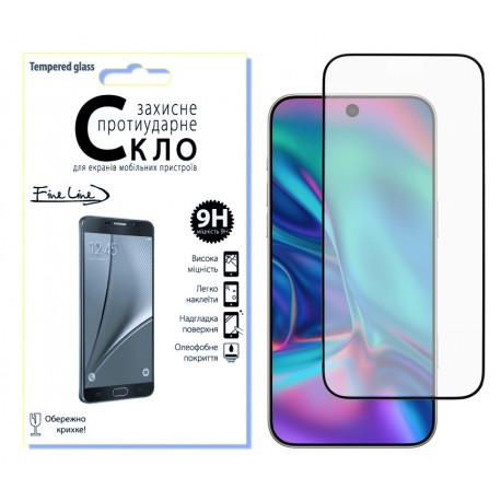 Захисне скло Fine Line Full Glue для iPhone 17 Pro Max (Black)