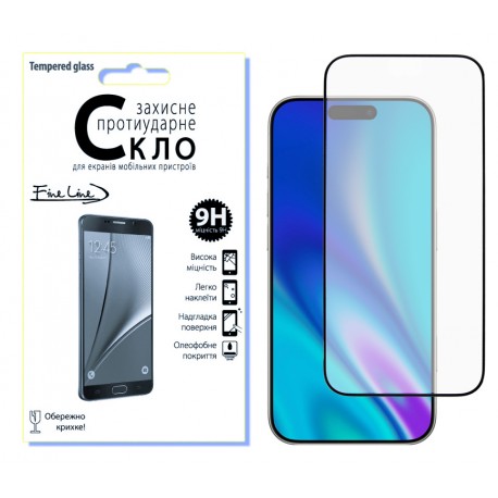 Захисне скло Fine Line Full Glue для iPhone 17 Pro (Black)