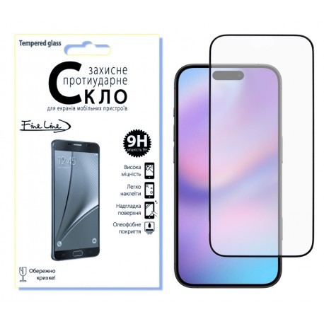 Захисне скло Fine Line Full Glue для iPhone 17 (Black)