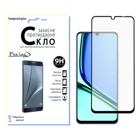 Захисне скло Fine Line Full Glue для Realme Note 60 (Black)