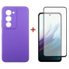 Комплект для Xiaomi Redmi 15 4G панель Carbon + скло DENGOS (Purple) (DG-KM-164)