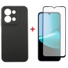 Комплект для Xiaomi Redmi 15C панель Carbon + скло DENGOS (Black) (DG-KM-165)